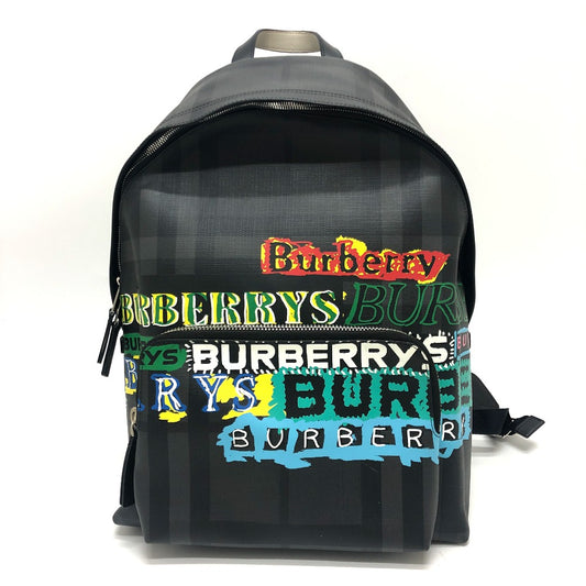 BURBERRY グラフィック チェック リュックサック バック  リュックサック PVC レディース グレー - brandshop-reference