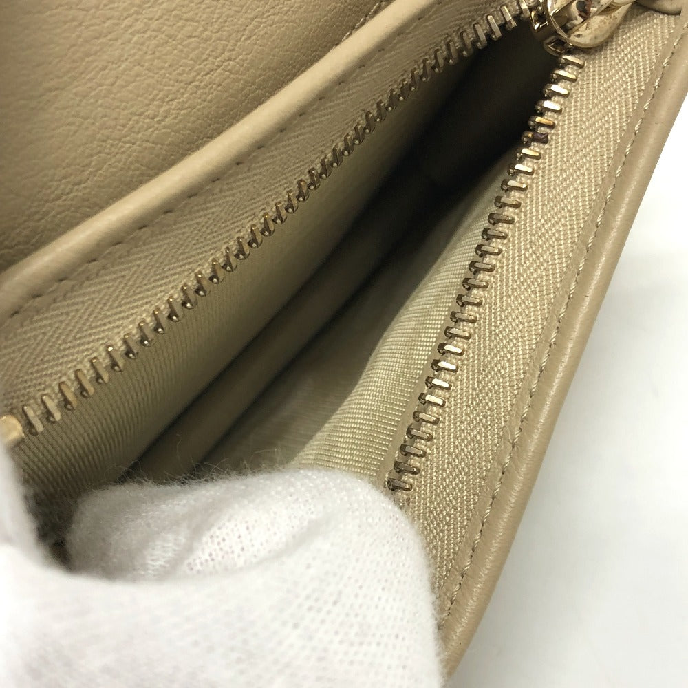 Dior カナージュ レディディオール LADY DIOR ミニウォレット コンパクト 二つ折り財布 財布 ウォレット 2つ折り財布 エナメル レディース ベージュ - brandshop-reference