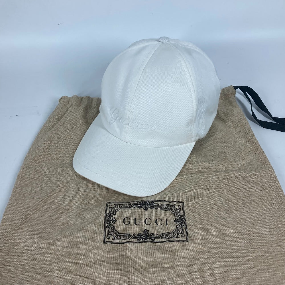 GUCCI 782732 ロゴ エンブロイダリー 帽子 キャップ帽 ベースボール キャップ コットン ユニセックス