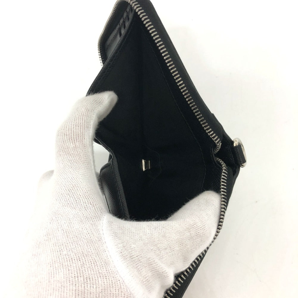 PRADA 2ML221 キーリング付きストラップ付 スタッズ フランケンハート コンパクト ジップウォレット ２つ折り財布 財布 ウォレット 2つ折り財布 サフィアーノレザ－ レディース