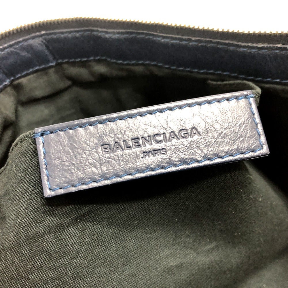 BALENCIAGA 273023 クラシッククリップL セカンドバッグ カバン バッグ クラッチバッグ レザー メンズ ブラック - brandshop-reference