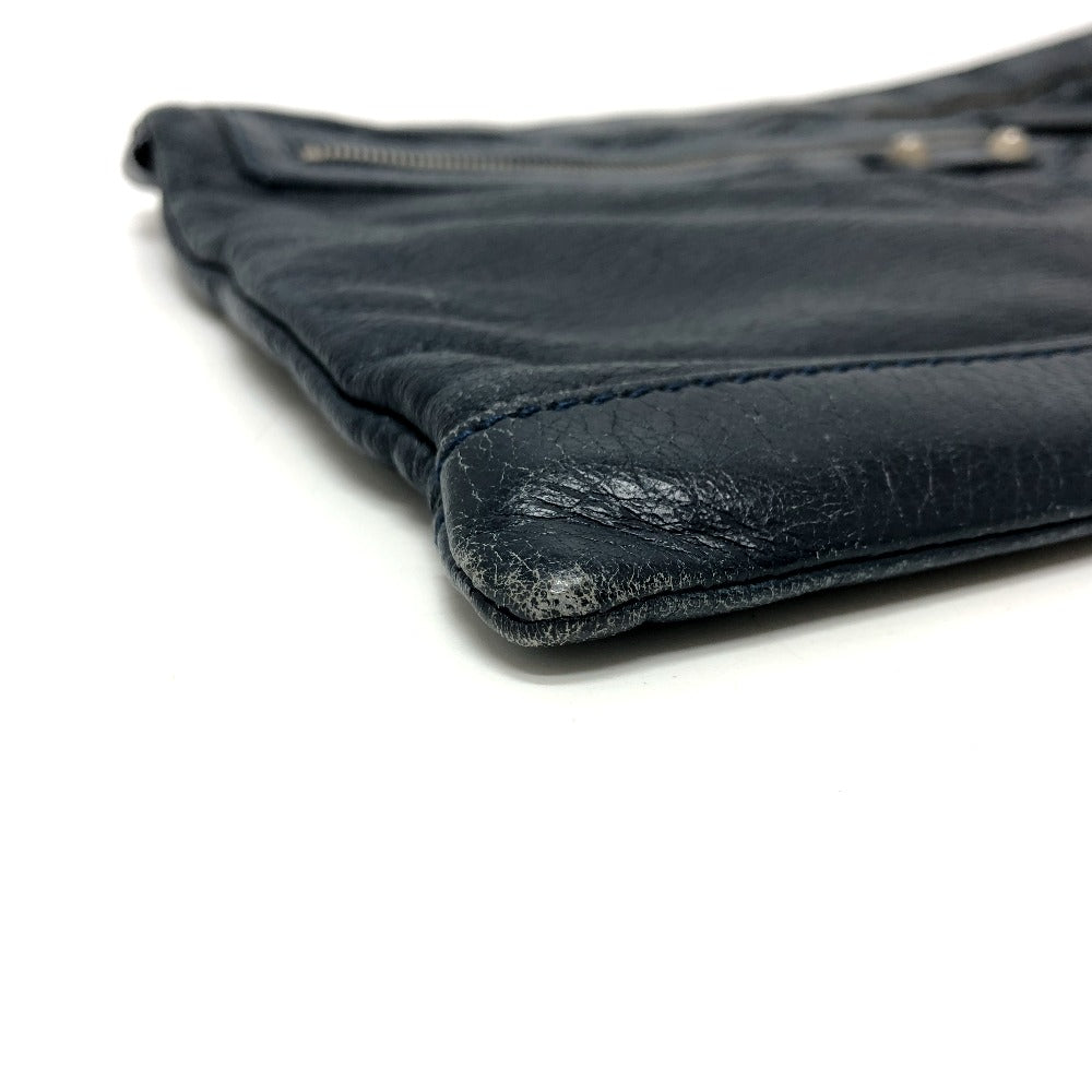 BALENCIAGA 273023 クラシッククリップL セカンドバッグ カバン バッグ クラッチバッグ レザー メンズ ブラック - brandshop-reference