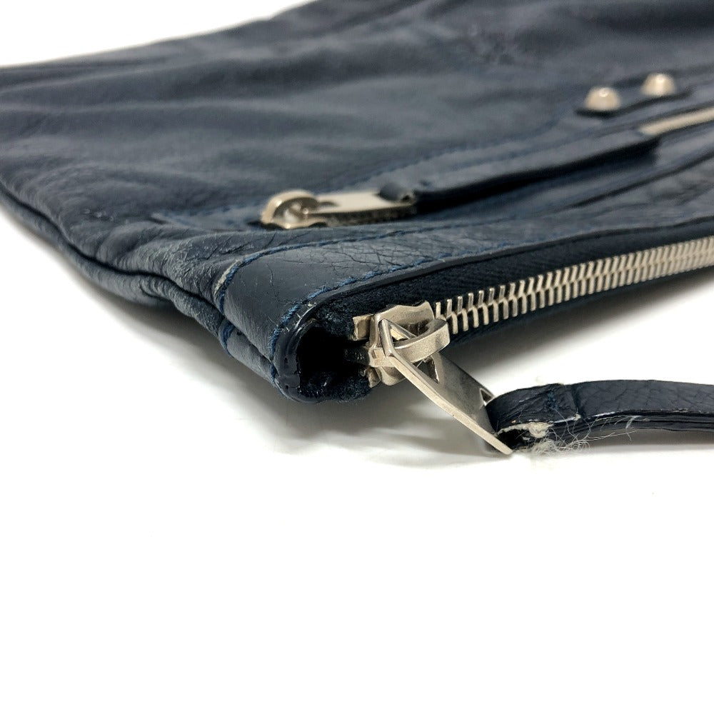 BALENCIAGA 273023 クラシッククリップL セカンドバッグ カバン バッグ クラッチバッグ レザー メンズ ブラック - brandshop-reference