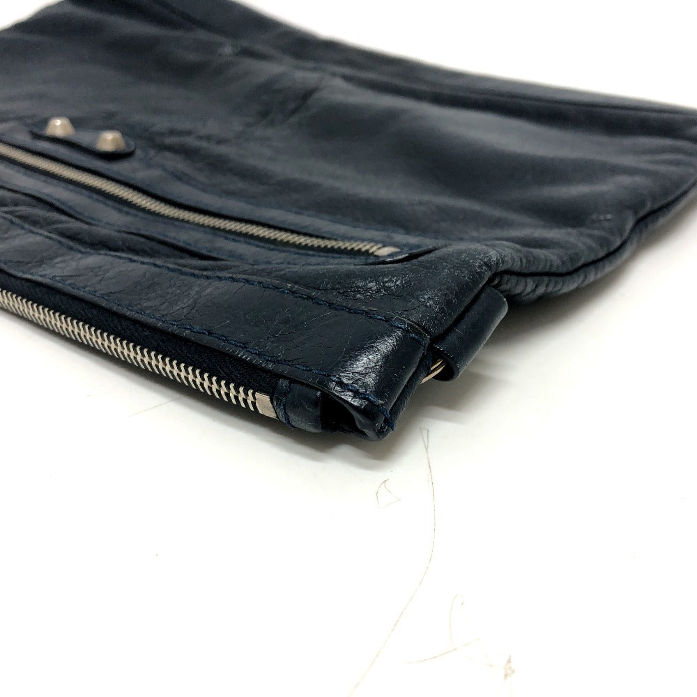 BALENCIAGA 273023 クラシッククリップL セカンドバッグ カバン バッグ クラッチバッグ レザー メンズ ブラック - brandshop-reference