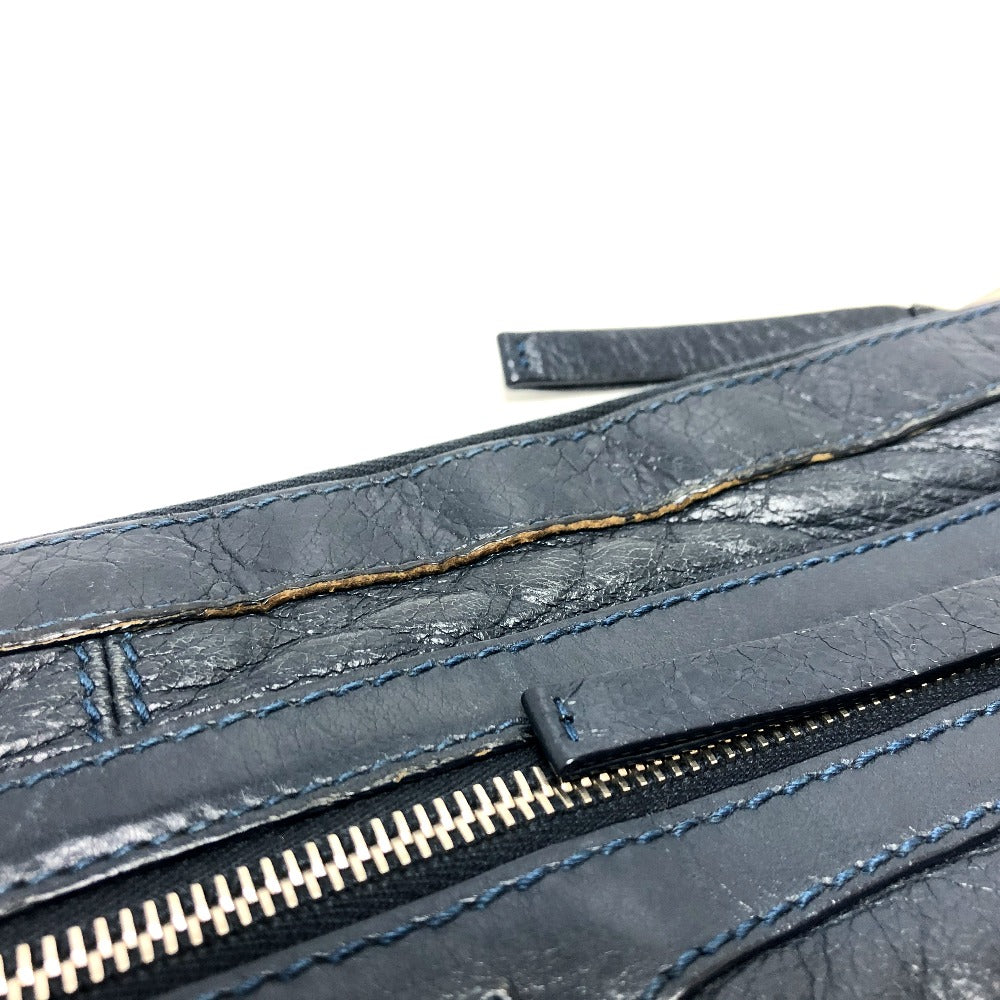 BALENCIAGA 273023 クラシッククリップL セカンドバッグ カバン バッグ クラッチバッグ レザー メンズ ブラック - brandshop-reference