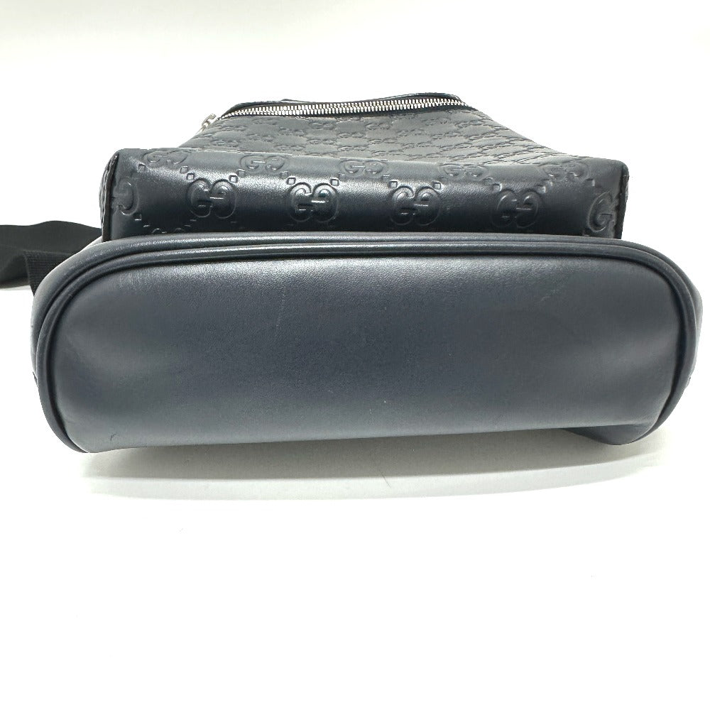 GUCCI 450970 グッチシマ ボディバッグ カバン クロスボディ 斜め掛け ショルダーバッグ レザー メンズ ネイビー - brandshop-reference