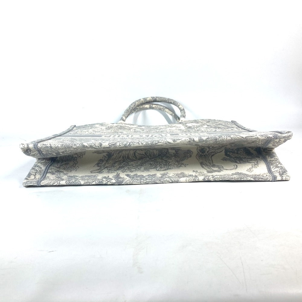 Dior M1286ZTDT_M20I トワルドゥジュイ エンブロイダリー ブックトート ラージ ハンドバッグ トートバッグ キャンバス レディース グレー×オフホワイト - brandshop-reference