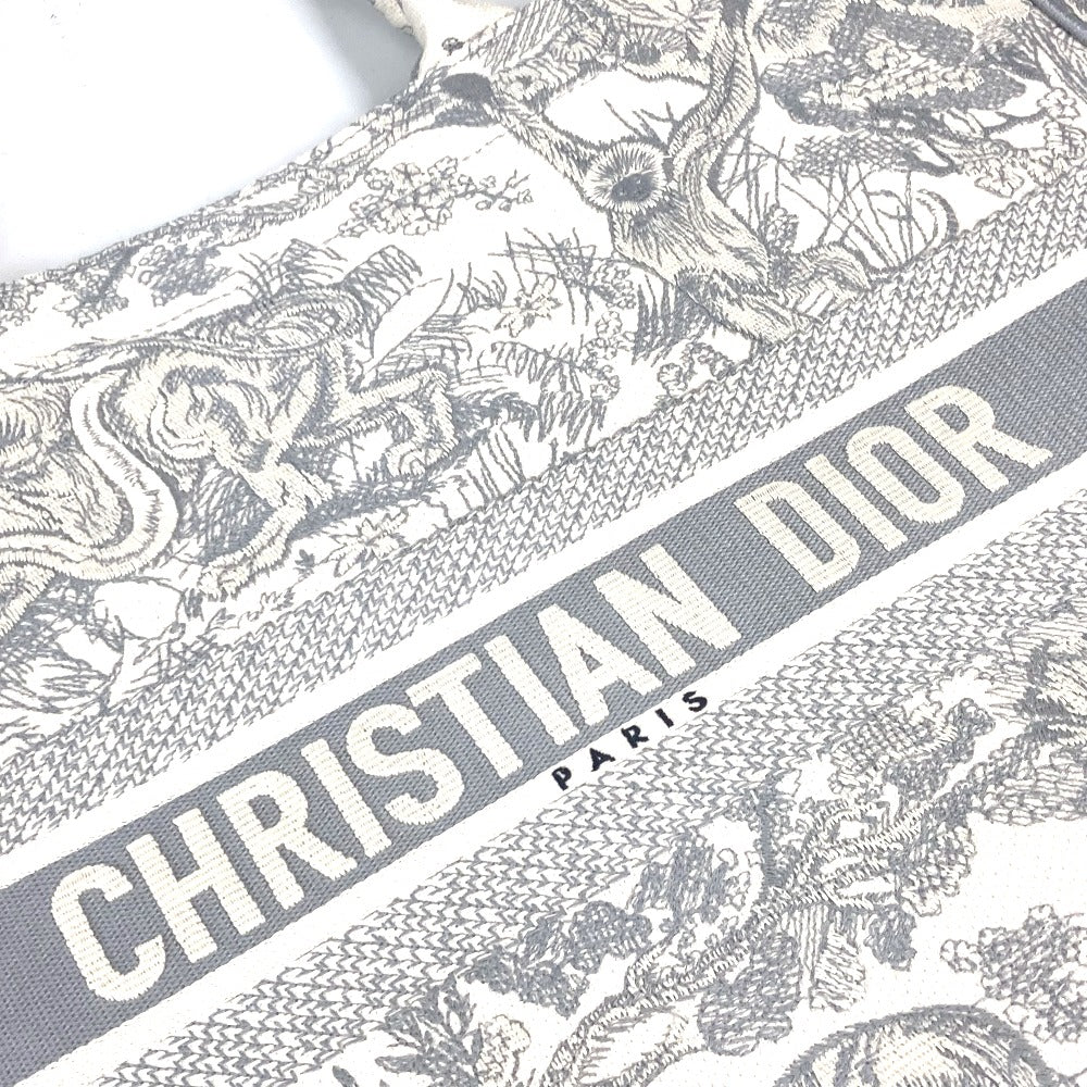 Dior M1286ZTDT_M20I トワルドゥジュイ エンブロイダリー ブックトート ラージ ハンドバッグ トートバッグ キャンバス レディース グレー×オフホワイト - brandshop-reference