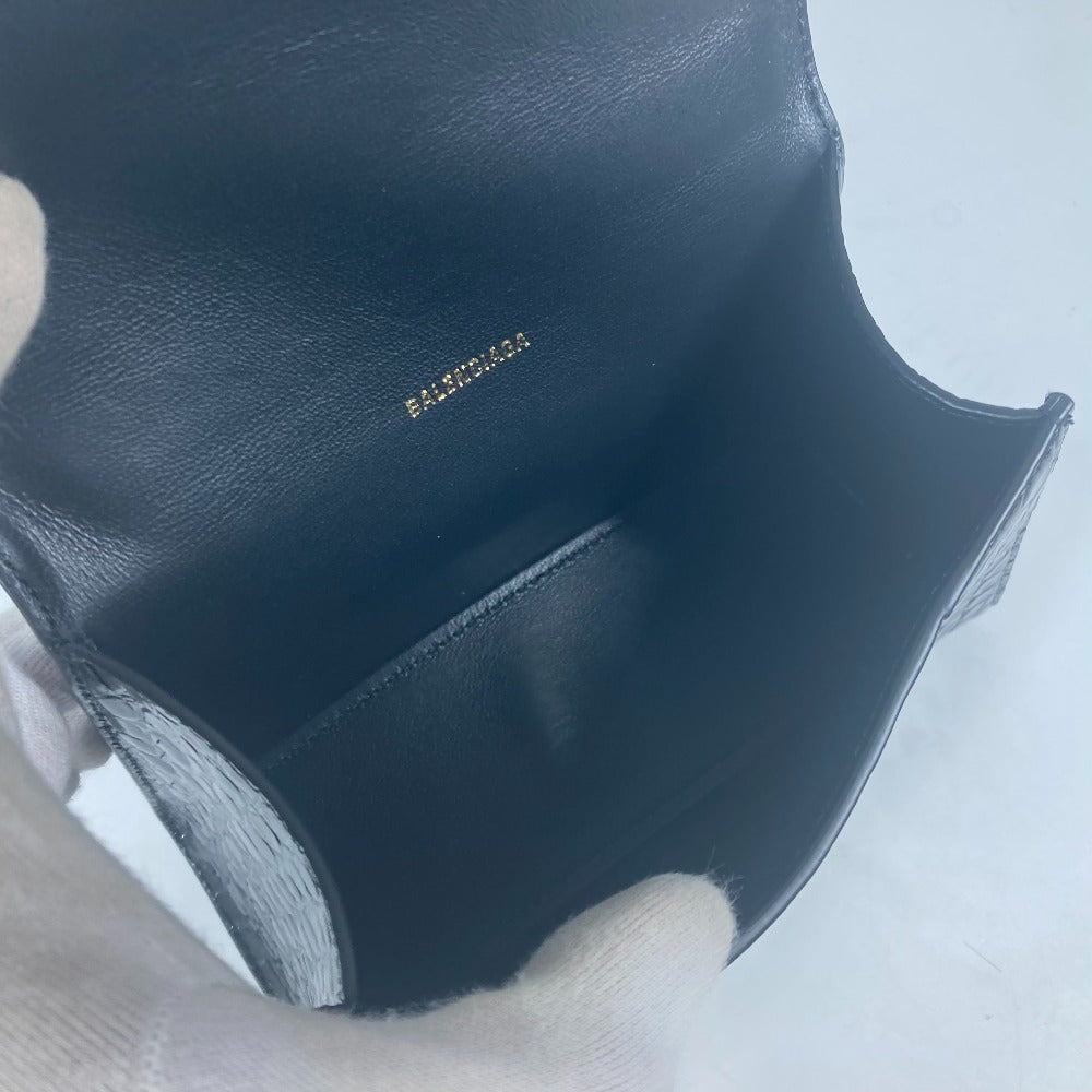 BALENCIAGA 592833 Bロゴ ワンハンドル Hourglass XS アワーグラス 2WAYバッグ ショルダーバッグ 斜め掛け 肩掛け ハンドバッグ レザー レディース