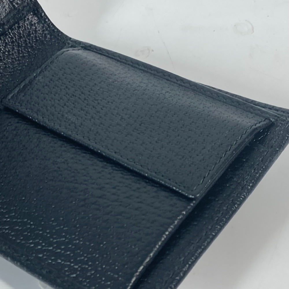 GUCCI 700464 ミニウォレット ホースビット コンパクトウォレット 2つ折り財布 レザー メンズ ブラック