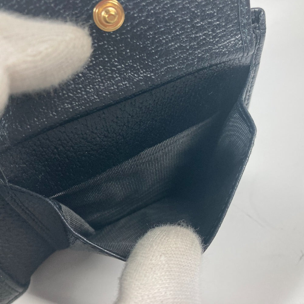 GUCCI 700464 ミニウォレット ホースビット コンパクトウォレット 2つ折り財布 レザー メンズ ブラック