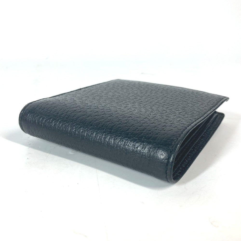 GUCCI 700464 ミニウォレット ホースビット コンパクトウォレット 2つ折り財布 レザー メンズ ブラック