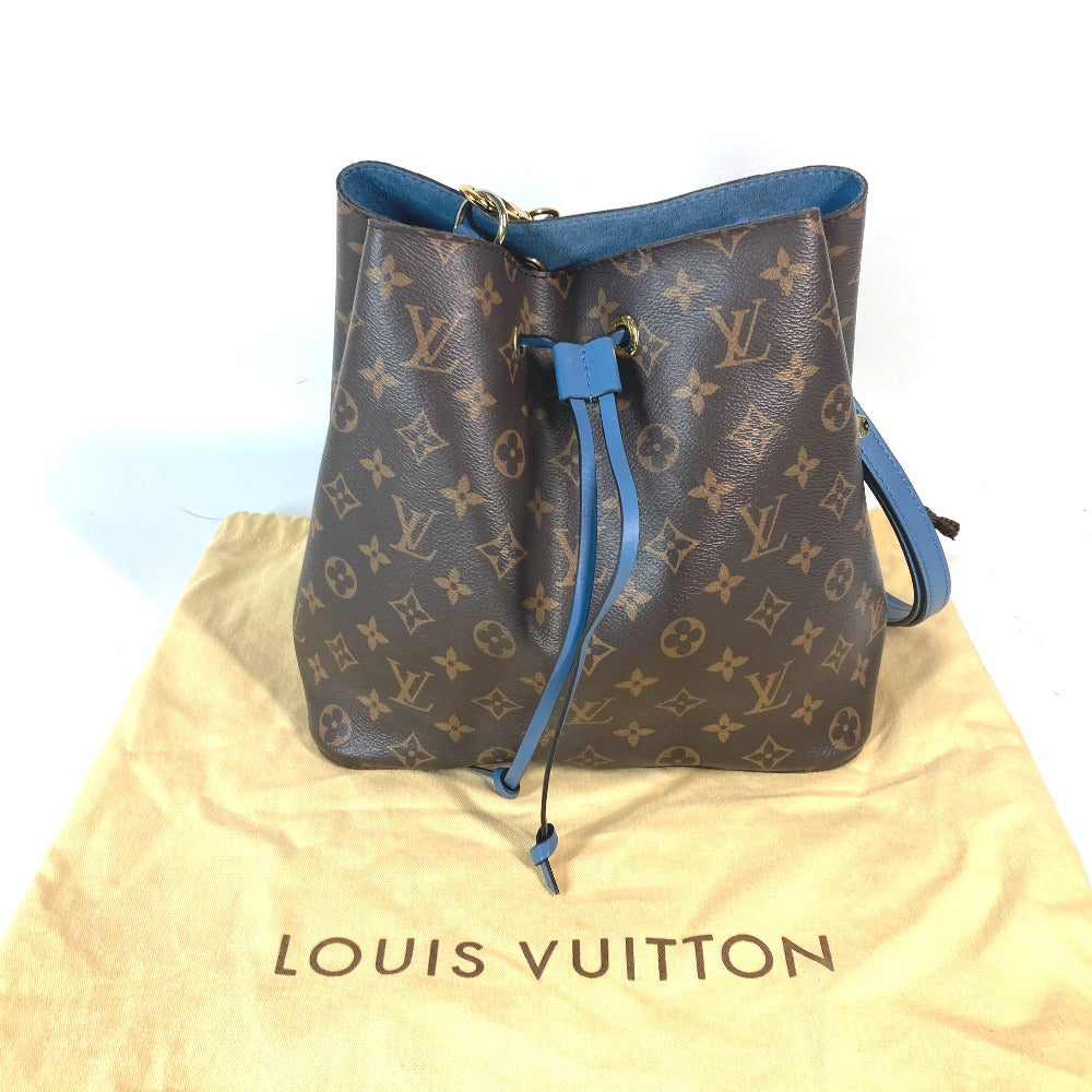 LOUIS VUITTON M43569 モノグラム ネオノエ 肩掛け 巾着 バケツ型 ばけつ ショルダーバッグ モノグラムキャンバス レディース ブルージーン ブラウン×ブルー - brandshop-reference