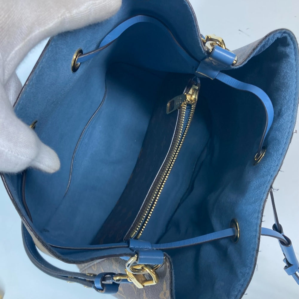 LOUIS VUITTON M43569 モノグラム ネオノエ 肩掛け 巾着 バケツ型 ばけつ ショルダーバッグ モノグラムキャンバス レディース ブルージーン ブラウン×ブルー - brandshop-reference