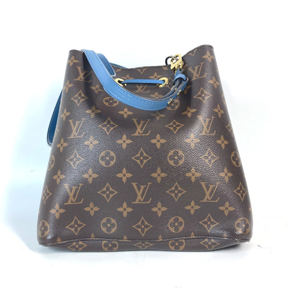 LOUIS VUITTON M43569 モノグラム ネオノエ 肩掛け 巾着 バケツ型 ばけつ ショルダーバッグ モノグラムキャンバス レディース ブルージーン ブラウン×ブルー - brandshop-reference