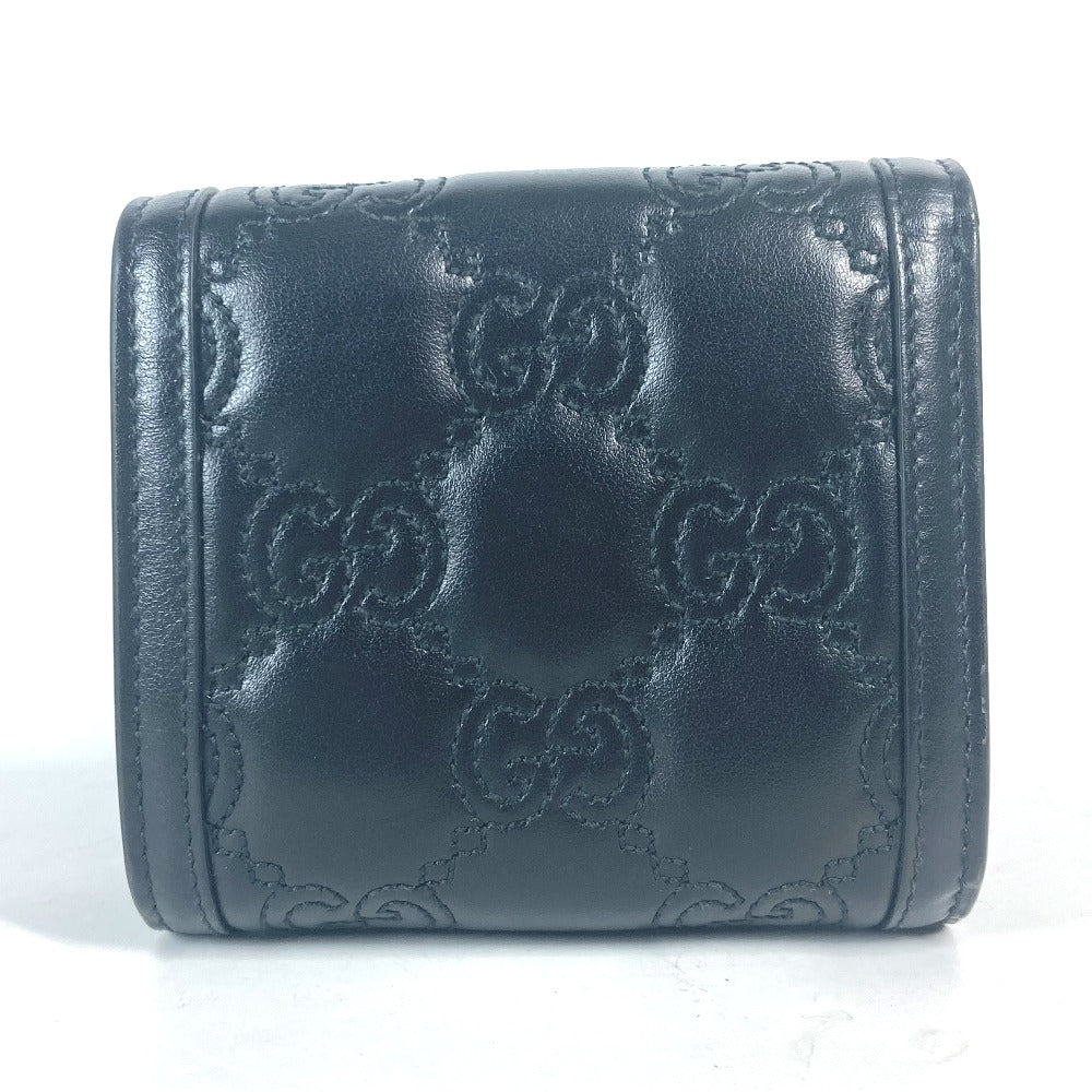 GUCCI 723799 ダブルG グッチシマ GGマトラッセ カードケース ウォレット コンパクトウォレット  2つ折り財布 レザー ユニセックス