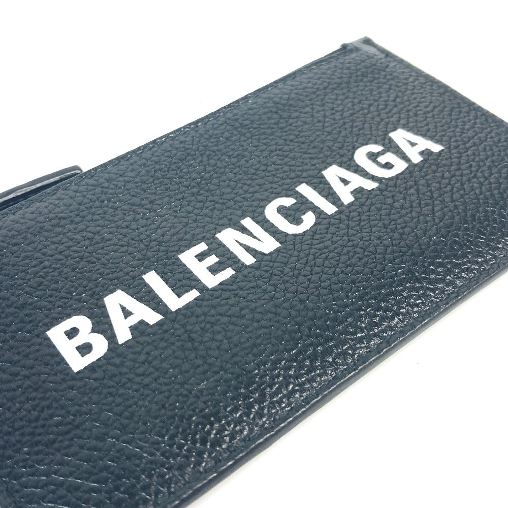 BALENCIAGA 594548 ネックストラップ付き 財布 ロゴ カードケース カードホルダー フラグメントケース コインケース レザー ユニセックス