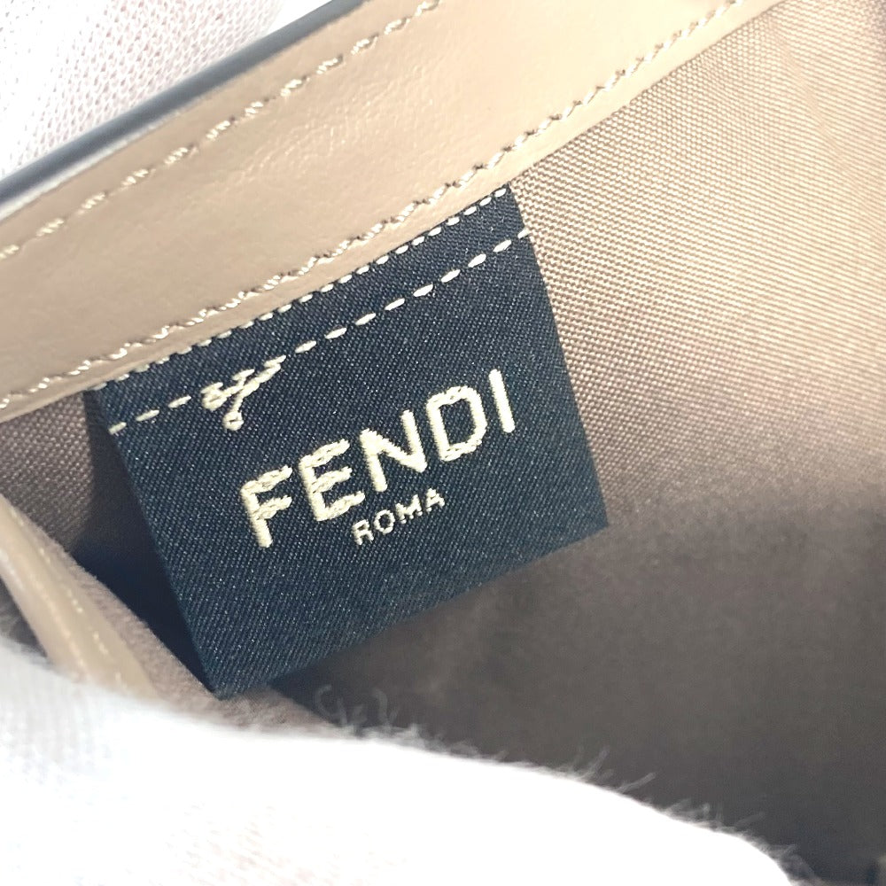 FENDI 8M0387 エフイズ ロゴ コンパクトウォレット 2つ折り財布 レザー レディース