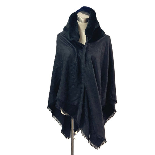 LOUIS VUITTON M73021 モノグラム ショール・フラワーグラムファー 大判 ストール マフラー ショール シルク レディース ブラック - brandshop-reference