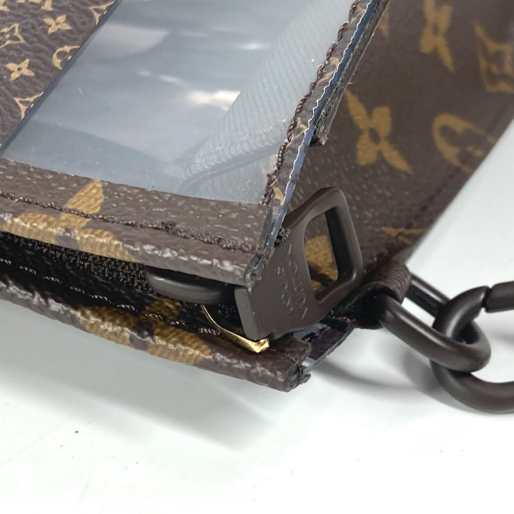 LOUIS VUITTON M81588 モノグラム チェス ダミエ スタンド ポーチ ポーチ カバン ストラップ付 クラッチバッグ ビニール ユニセックス ブラウン - brandshop-reference