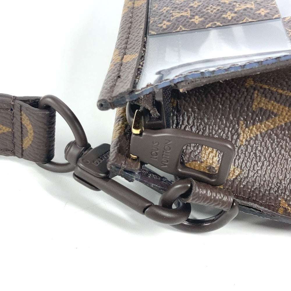 LOUIS VUITTON M81588 モノグラム チェス ダミエ スタンド ポーチ ポーチ カバン ストラップ付 クラッチバッグ ビニール ユニセックス ブラウン - brandshop-reference