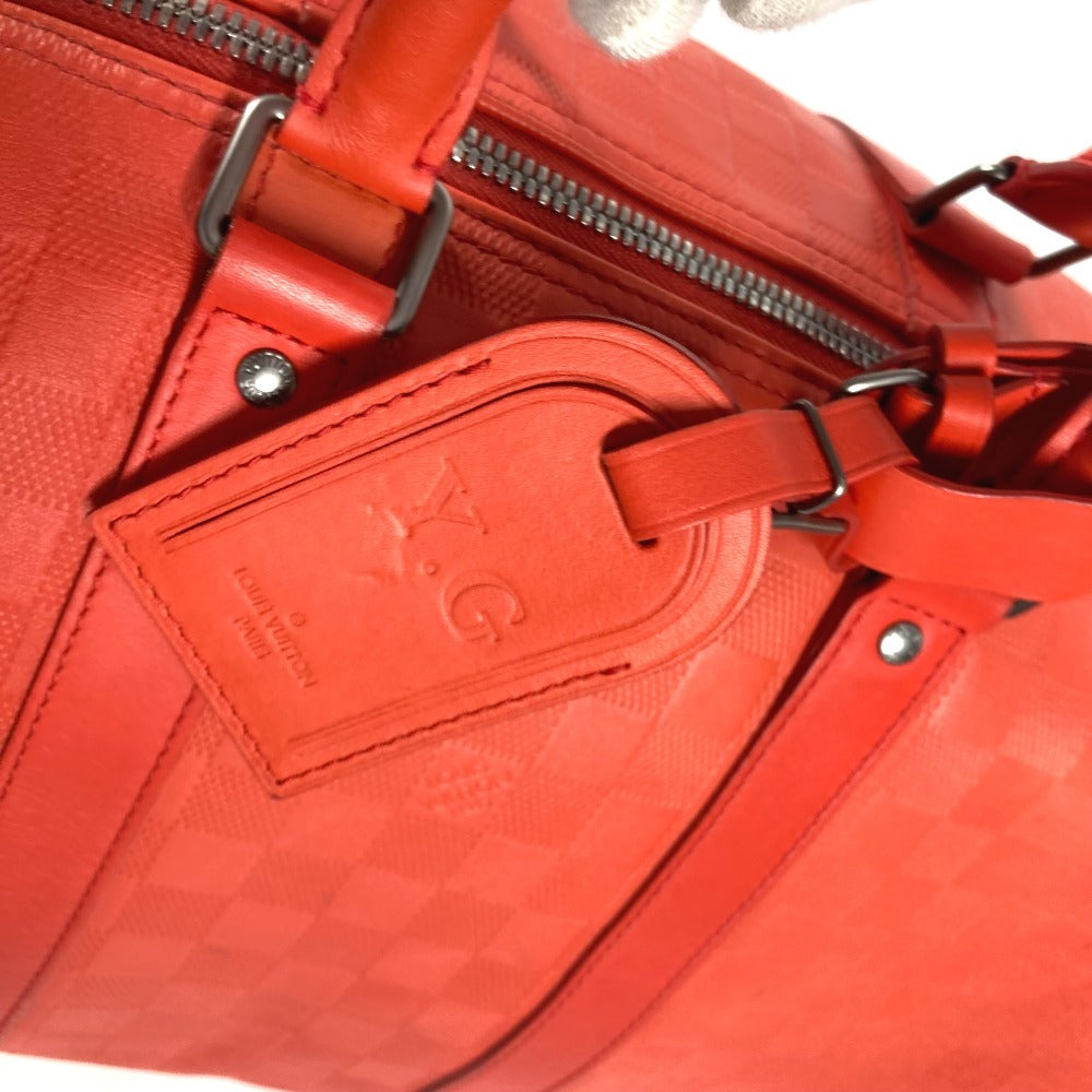 LOUIS VUITTON N41142 ダミエアンフィニ キーポル バンドリエール45 カバン 旅行バッグ トラベルバッグ ボストンバッグ ダミエアンフィニレザー ユニセックス フュージョン レッド系 - brandshop-reference