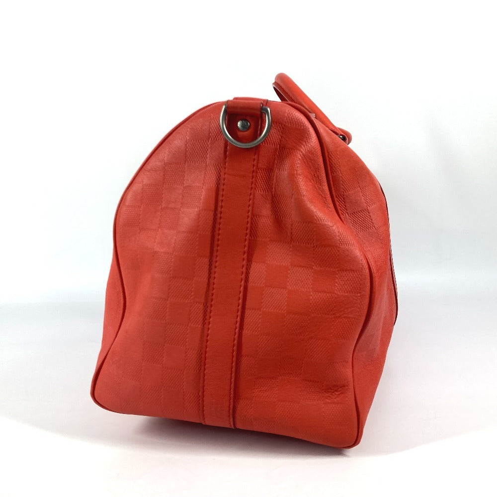 LOUIS VUITTON N41142 ダミエアンフィニ キーポル バンドリエール45 カバン 旅行バッグ トラベルバッグ ボストンバッグ ダミエアンフィニレザー ユニセックス フュージョン レッド系 - brandshop-reference