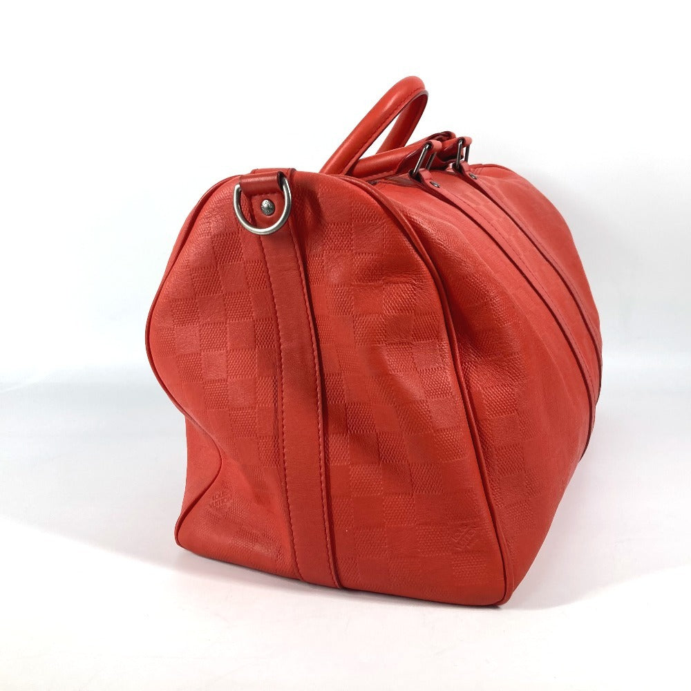 LOUIS VUITTON N41142 ダミエアンフィニ キーポル バンドリエール45 カバン 旅行バッグ トラベルバッグ ボストンバッグ ダミエアンフィニレザー ユニセックス フュージョン レッド系 - brandshop-reference