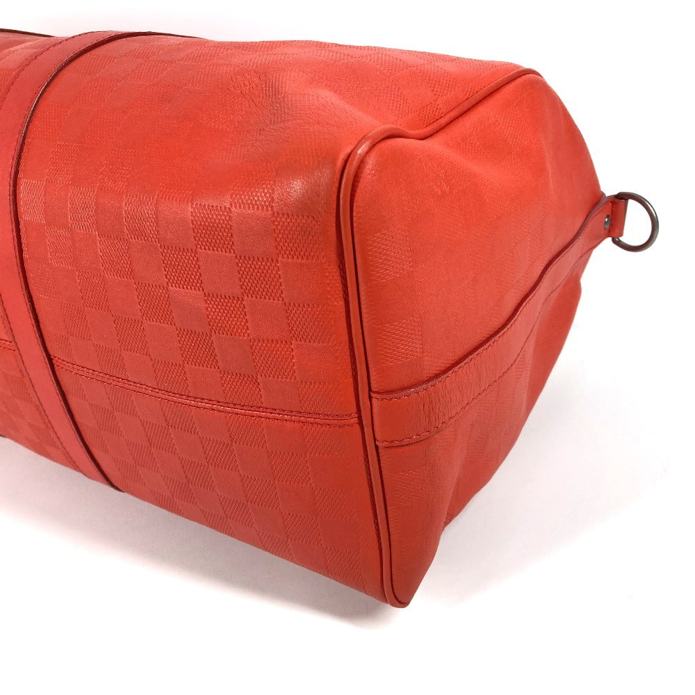 LOUIS VUITTON N41142 ダミエアンフィニ キーポル バンドリエール45 カバン 旅行バッグ トラベルバッグ ボストンバッグ ダミエアンフィニレザー ユニセックス フュージョン レッド系 - brandshop-reference