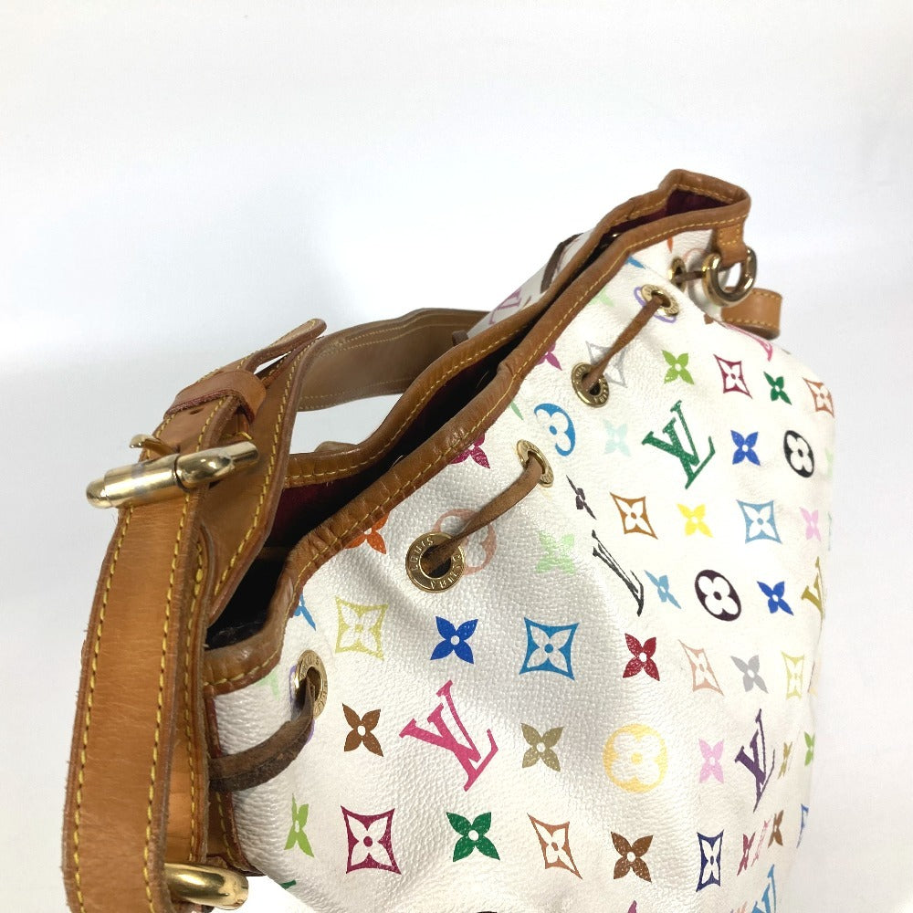 LOUIS VUITTON  M42229 モノグラムマルチカラー プチノエ カバン 巾着 肩掛け ショルダーバッグ モノグラムマルチカラーキャンバス レディース ブロン ホワイト - brandshop-reference