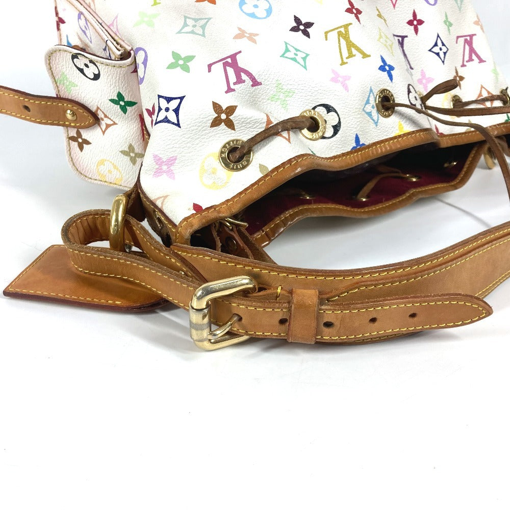 LOUIS VUITTON  M42229 モノグラムマルチカラー プチノエ カバン 巾着 肩掛け ショルダーバッグ モノグラムマルチカラーキャンバス レディース ブロン ホワイト - brandshop-reference