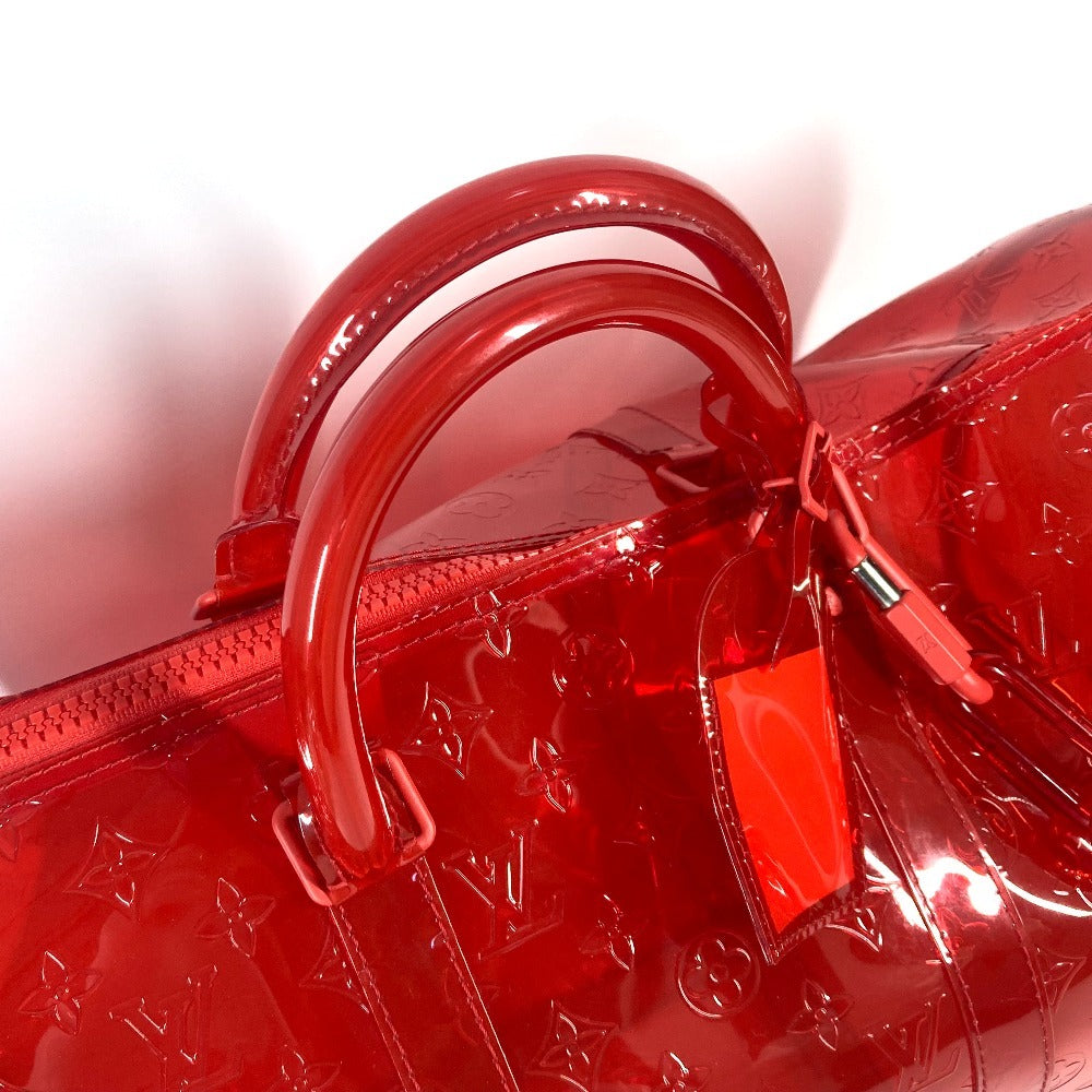 LOUIS VUITTON M53274 Monogram Prism Clear Keepall Bandouliere 50 Bags Travel Bags Shoulder Bags Duffle Bag Vinyl Red Used