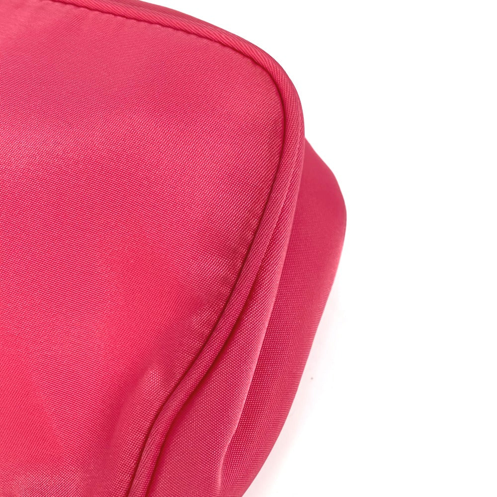 PRADA MV633 トライアングルロゴ 三角ロゴ プレート カバン 肩掛け ハンドバッグ アクセサリーポーチ ショルダーバッグ ナイロン レディース ピンク - brandshop-reference