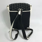 JIMMY CHOO Two-Tone Star Stud Leather Backpack, Women's, Black and White