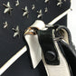 JIMMY CHOO Two-Tone Star Stud Leather Backpack, Women's, Black and White