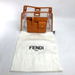 Customized FENDI Small Peekaboo Defender Bag with Peekaboo Cover, Vinyl/Leather, Women's, Orange/Clear