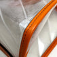Customized FENDI Small Peekaboo Defender Bag with Peekaboo Cover, Vinyl/Leather, Women's, Orange/Clear