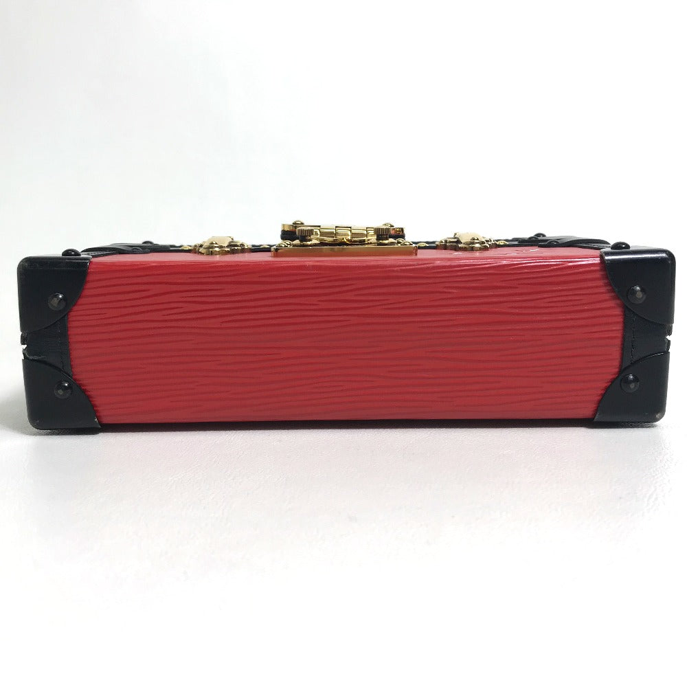 LOUIS VUITTON M54651 Epi Petite Malle Shoulder Bag in Epi Leather, Coquelicot x Noir, Red/Black