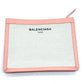 BALENCIAGA 410119 Men's and Women's Classic Bag, Second Bag, Clutch Bag, Canvas/Leather, Unisex, Natural x Pink