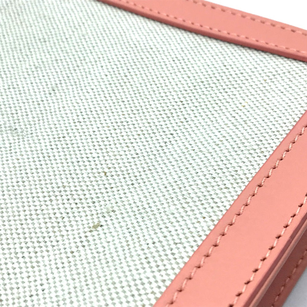 BALENCIAGA 410119 Men's and Women's Classic Bag, Second Bag, Clutch Bag, Canvas/Leather, Unisex, Natural x Pink