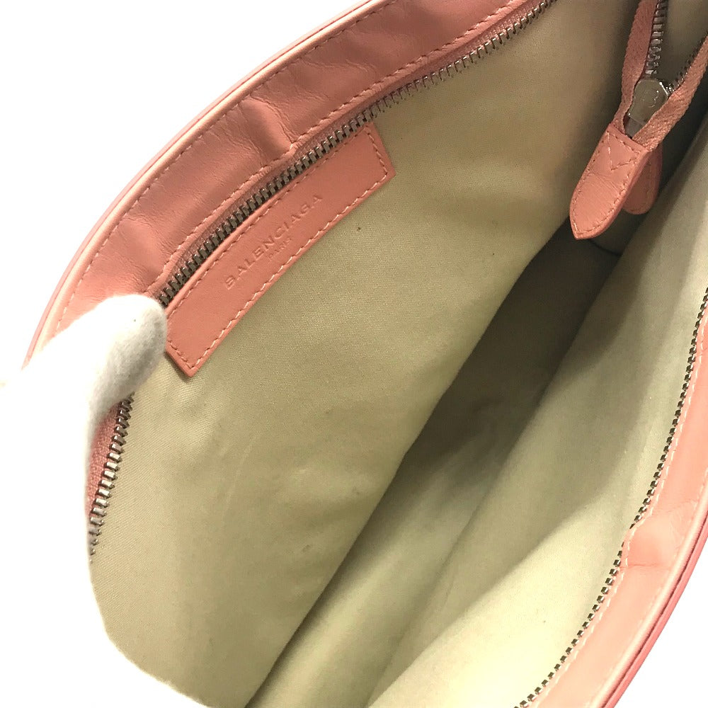 BALENCIAGA 410119 Men's and Women's Classic Bag, Second Bag, Clutch Bag, Canvas/Leather, Unisex, Natural x Pink