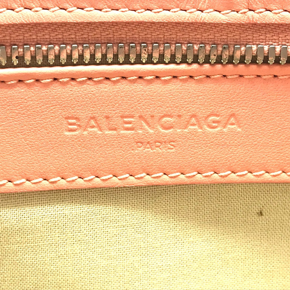 BALENCIAGA 410119 Men's and Women's Classic Bag, Second Bag, Clutch Bag, Canvas/Leather, Unisex, Natural x Pink