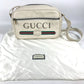 GUCCI 523589 Logo Print Messenger Bag Shoulder Bag Leather Women's White