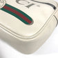 GUCCI 523589 Logo Print Messenger Bag Shoulder Bag Leather Women's White
