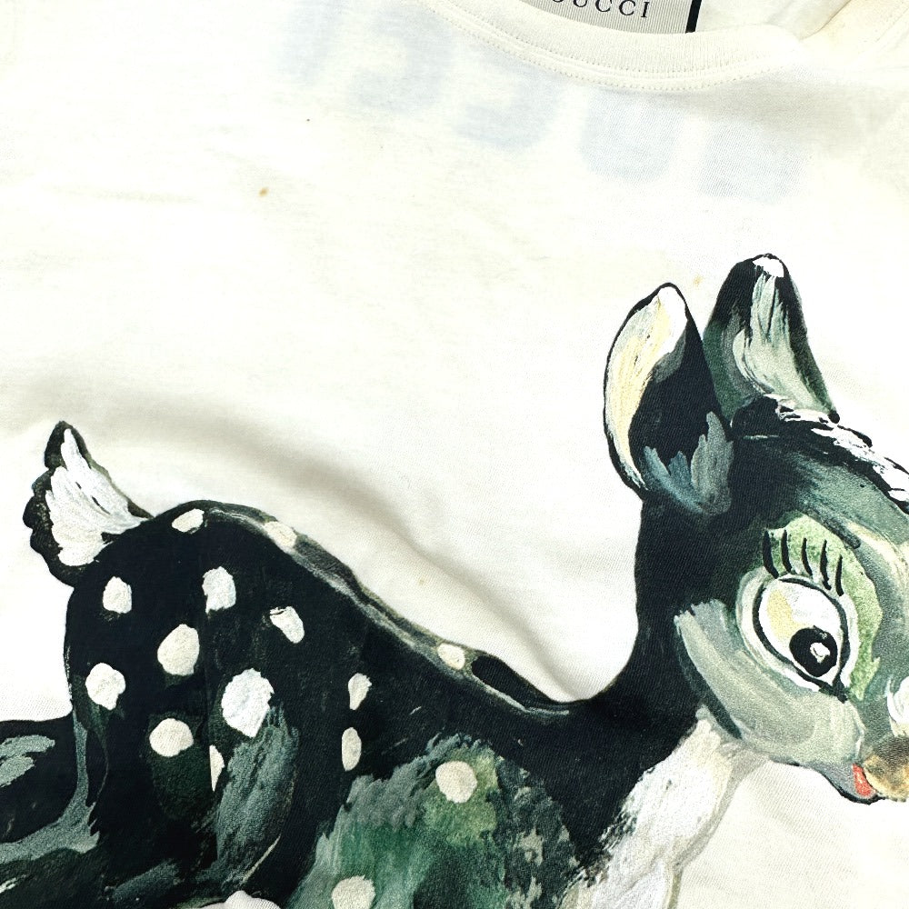 GUCCI 492347 ANIMISMO バンビプリント アパレレル トップス 半袖Ｔシャツ コットン メンズ アイボリー系