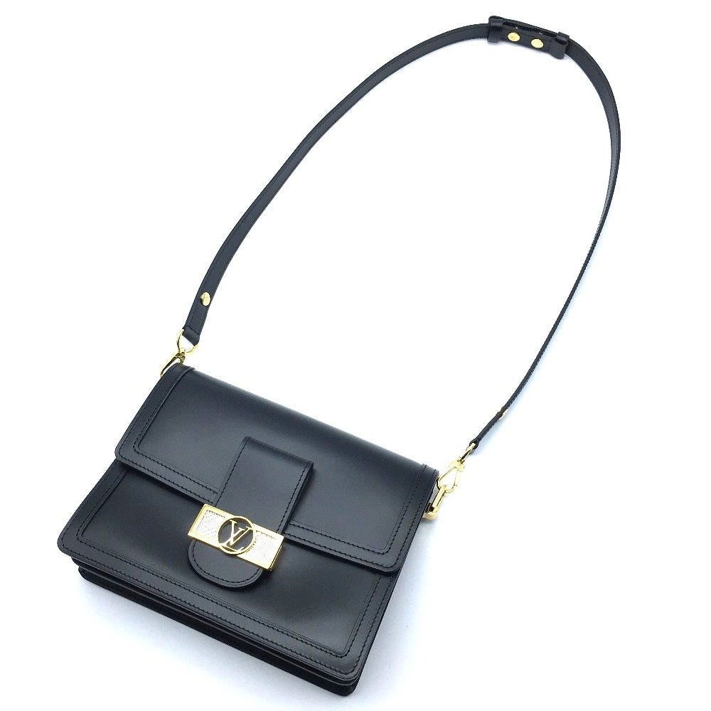 LOUIS VUITTON M55821 LVロック チェーン ドフィネMM カバン 2WAY ショルダーバッグ カーフスキン レディース ノワール ブラック
