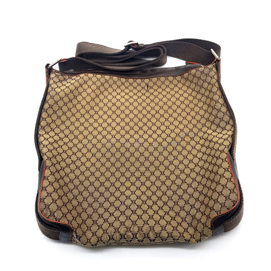 CELINE Macadam All-Over Print Shoulder Bag, Crossbody Messenger Bag, Canvas/Leather, Unisex, Brown