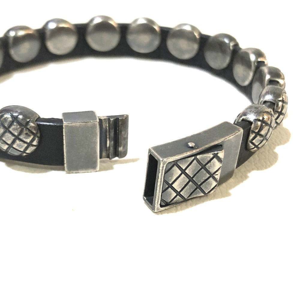 BOTTEGA VENETA イントレチャート アクセサリー 小物 ブレスレット AG925 メンズ シルバー シルバー×ブラック