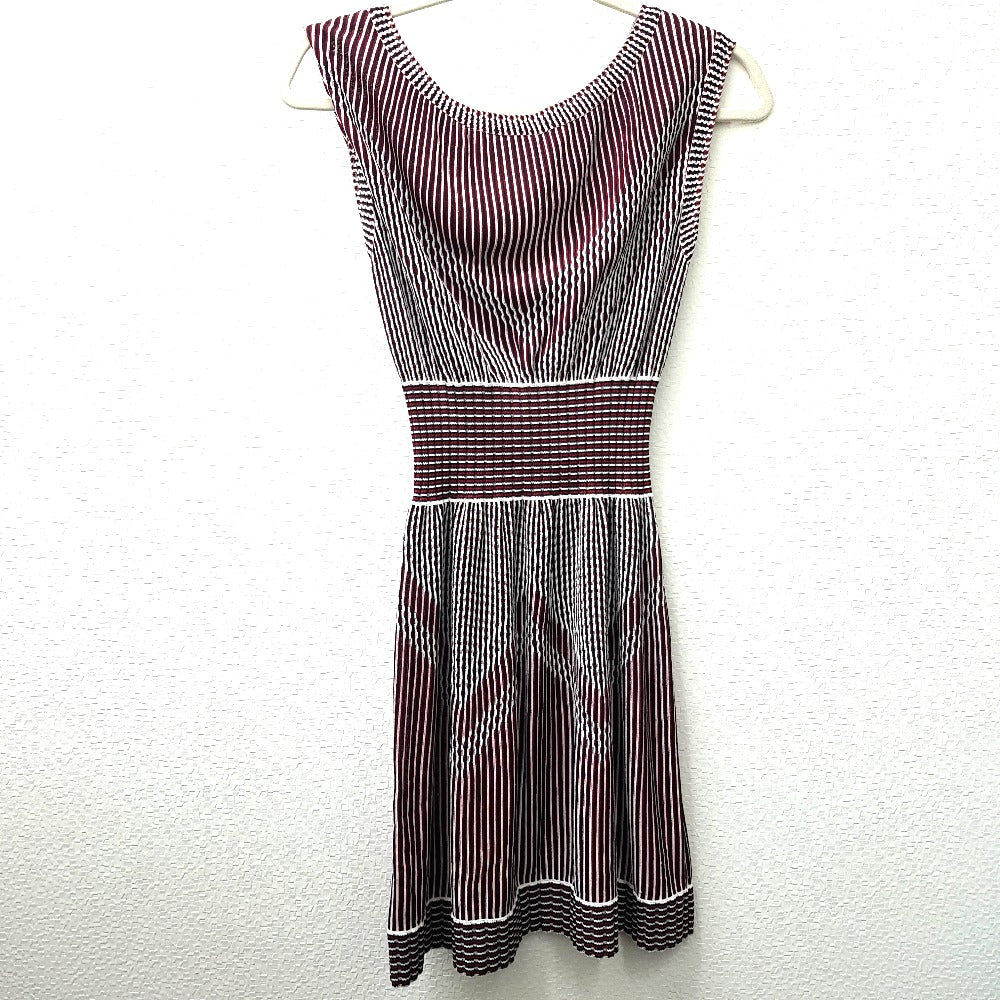 CHANEL P47925 ストライプ サマードレス ノースリーブ トップス アパレル ワンピース レーヨン レディース ブラック ブラック×レッド×ホワイト - brandshop-reference