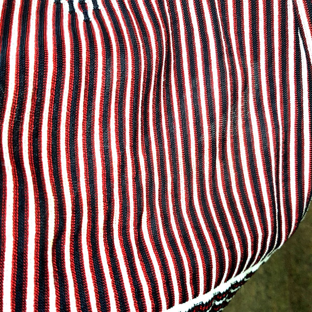 CHANEL P47925 ストライプ サマードレス ノースリーブ トップス アパレル ワンピース レーヨン レディース ブラック ブラック×レッド×ホワイト - brandshop-reference